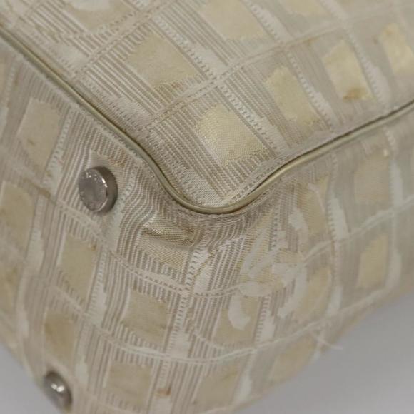 CHANEL New travel line Tote Bag Canvas Beige CC Auth BD439 - Picture 15 of 16